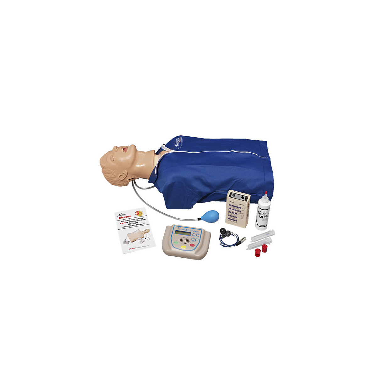 Erweiterter Airway Larry Torso mit Defibrillationsfunktion, EKG-Simulation und AED-Training, Bestellnummer 1018868, LF03969U, Nasco Life/form
