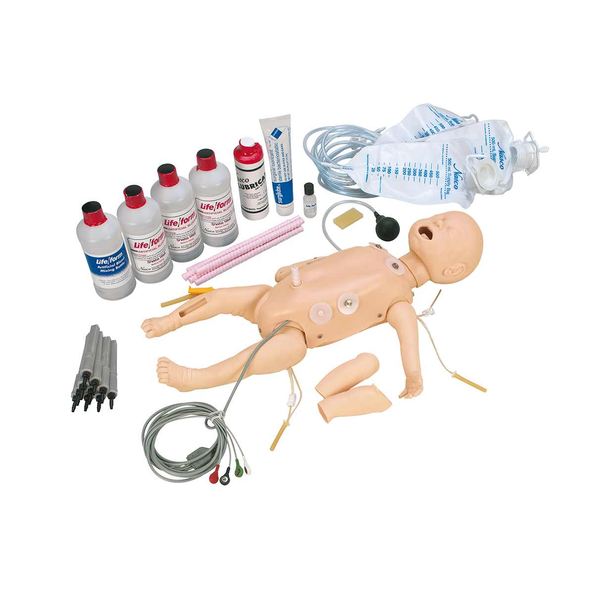 Deluxe Baby-Reanimationspuppe mit EKG, Bestellnummer 1018146, W44090, LF03718U, Nasco Life/form